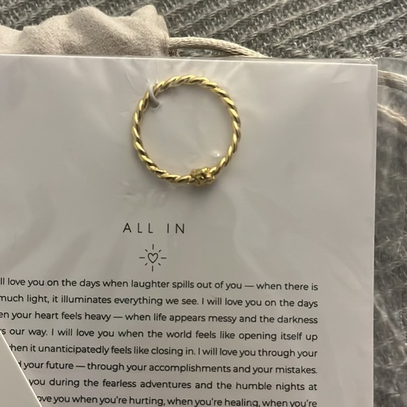 Bryan Anthony all in ring. Nickel free, 14k gold plated. Size 9 - Picture 2 of 5